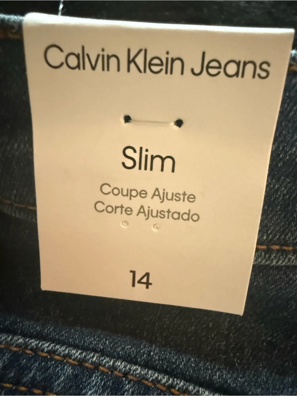 Calvin Klein Jeans Boys Denim Shorts Size 14 Slim NWT Adjustable Waist